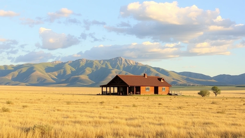 Scenic ranch property in Black Hills region near Rapid City with open acreage, rustic home, mountain backdrop, natural landscape, golden grassland, afternoon light